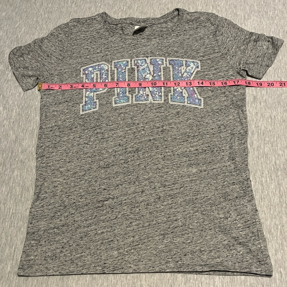 Victoria’s Secret PINK Sequin Logo T-Shirt - Picture 9 of 10